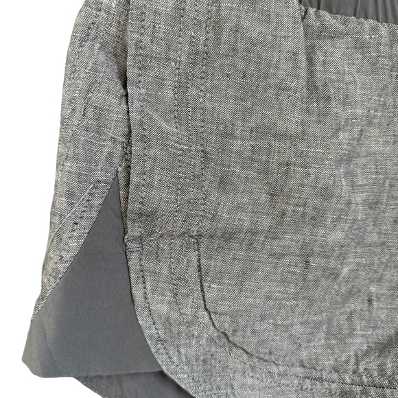Athleta grey drawstring waist linen shorts - Picture 3 of 5